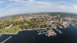 Drone picture of Burlington VT